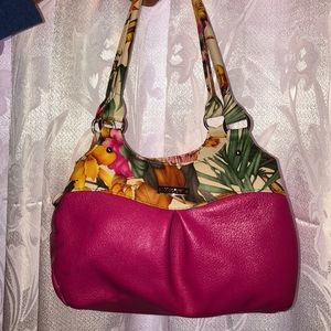 KOLTOV Pink and Floral Patterned Handbag.